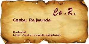 Csaby Rajmunda névjegykártya